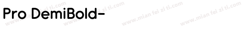 Pro DemiBold字体转换